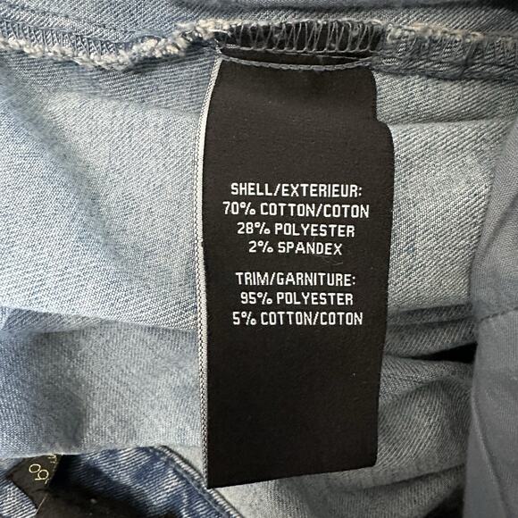 House of Harlow 1960 Skirt 4 Mini Denim Jean Faux Pearl Button 90s Y2K Fairy NWT - Picture 5 of 8